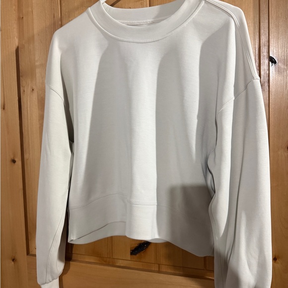lululemon athletica Tops - Lululemon perfectly oversized cropped crew size 4